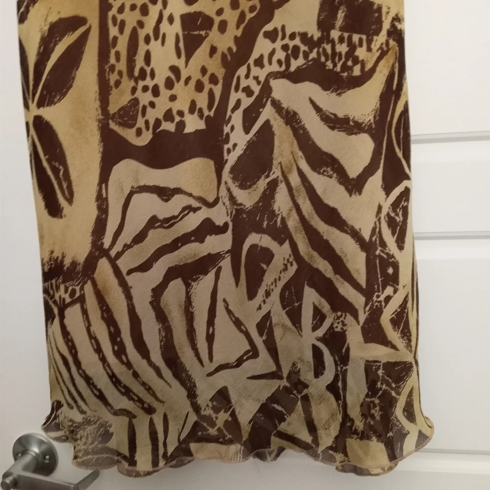 Ashley Stewart brown animal print skirt size 14w
